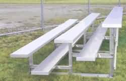 Standard Height Bleacher -3-row  7.5ftL -Single Footplank Galvanized Steel Frames