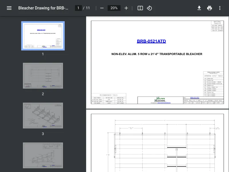 thumbnail image for Drawing w/ Measurements (L x W x H)
