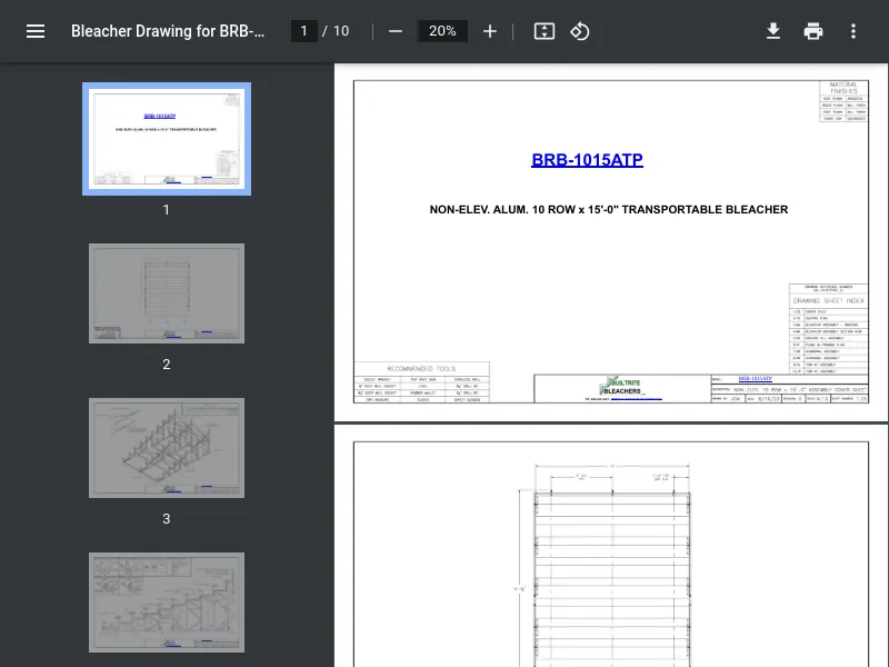 thumbnail image for Drawing w/ Measurements (L x W x H)