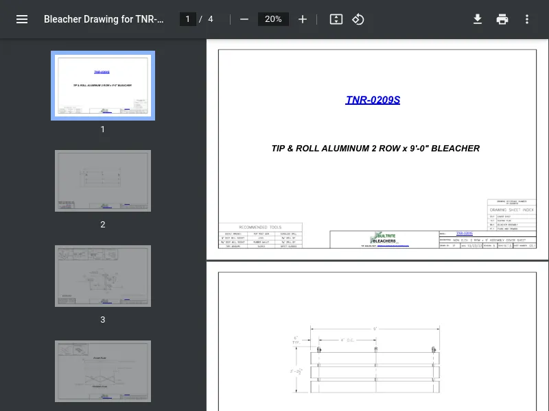 thumbnail image for Drawing w/ Measurements (L x W x H)