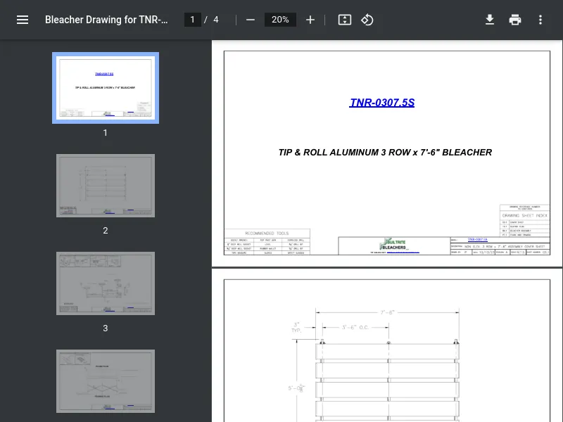 thumbnail image for Drawing w/ Measurements (L x W x H)