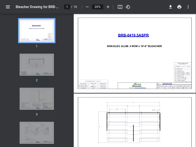 thumbnail image for Drawing w/ Measurements (L x W x H)