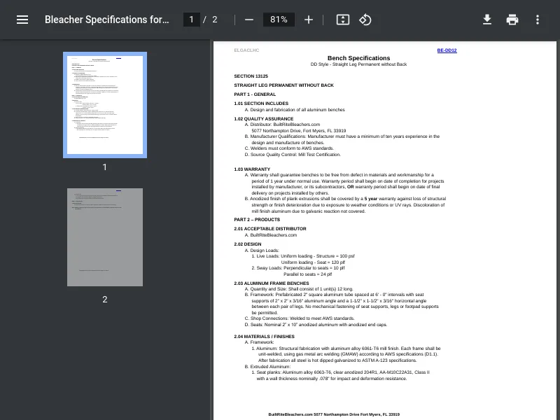 thumbnail image for Specifications