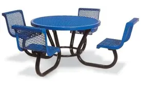 image of 46in Round Table W/ Contour Chair Seats