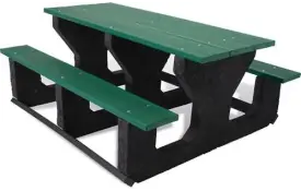 image of 6ft  Recycled Table, Green