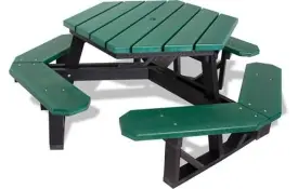 image of Hexagon Recycled Green Table
