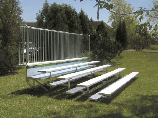 image of BRB-0524ALRS 5-Row , 24ft , Single Foot plank, Low Rise Bleacher